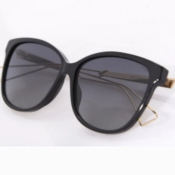 Dior Black and Gold Oversized Sunglasses - Picture 3 of 13